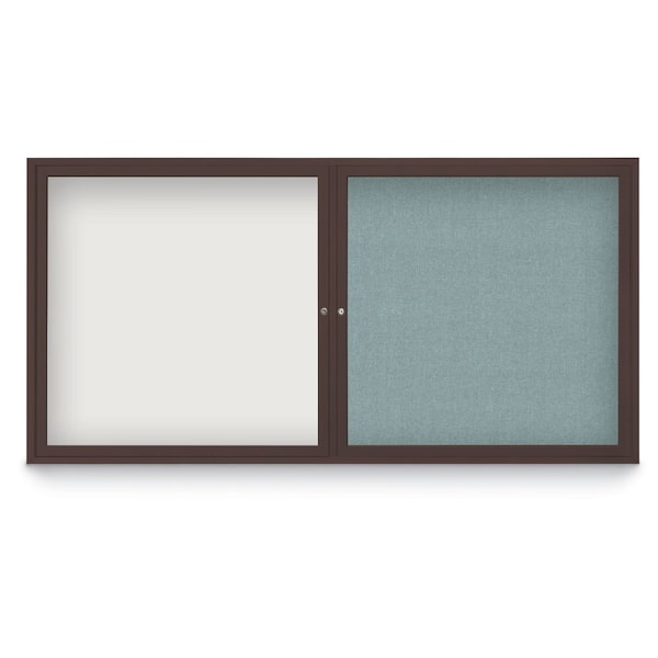 Corkboard, 42"x32", Deep Burgundy/Bronze